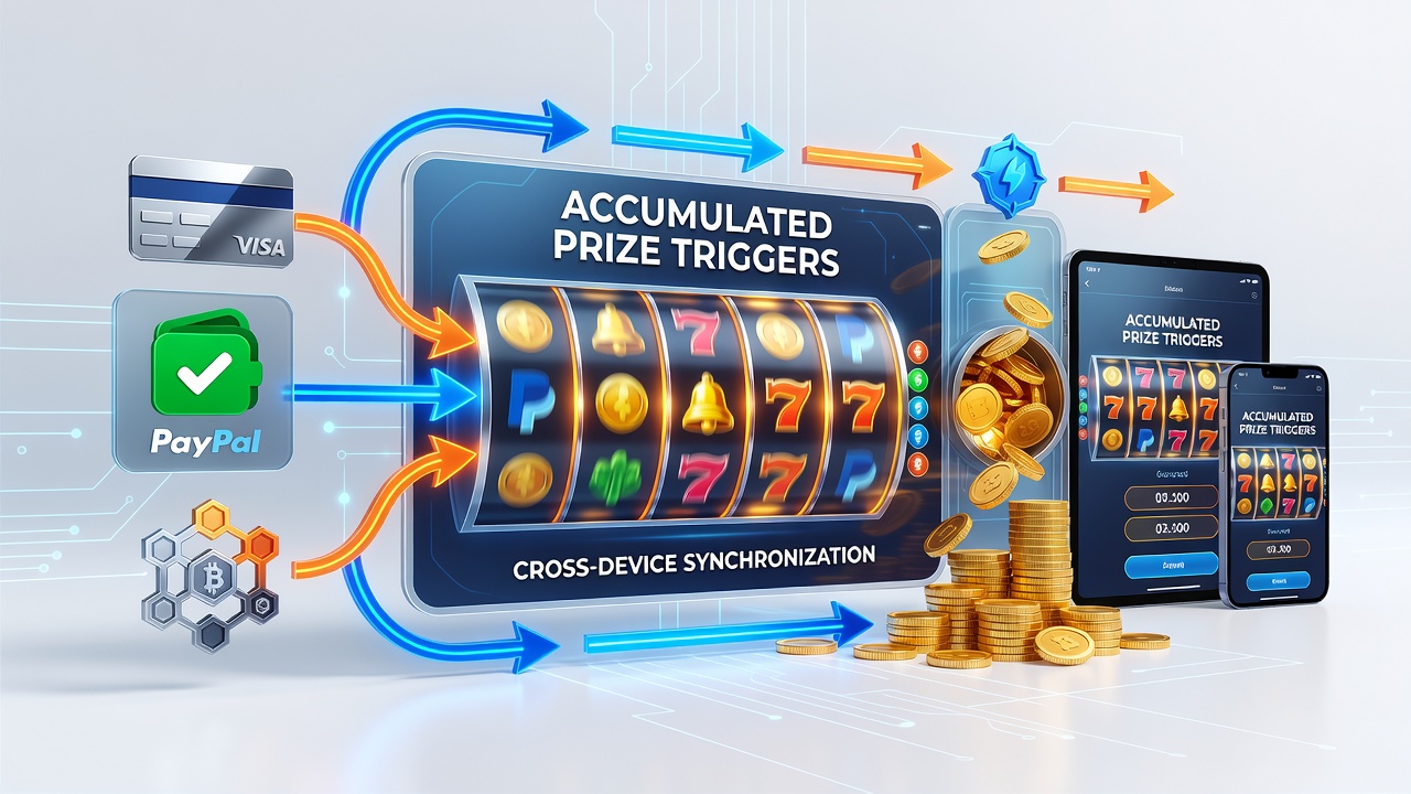 Cross-device draw-and-reel gaming app interface displaying deposit options alongside accumulated prize meters on multiple screens