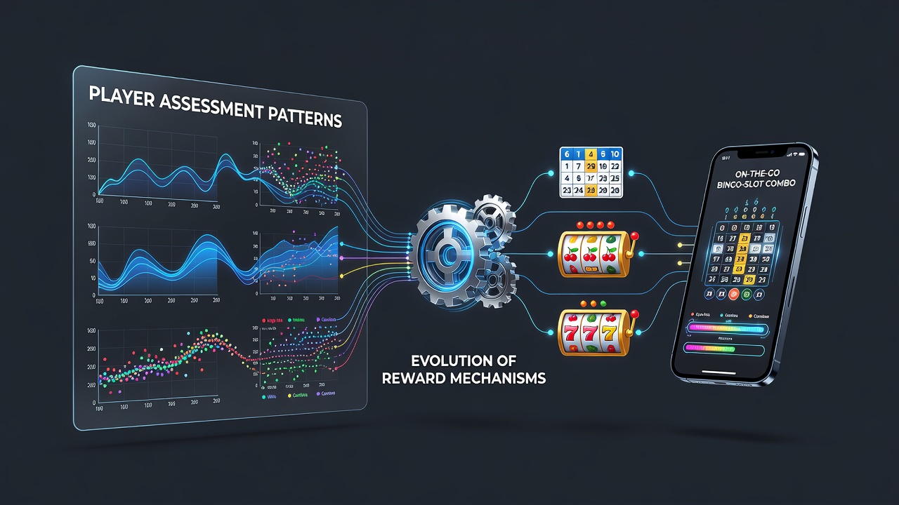 Mobile bingo-slot interface showing reward adjustments based on player feedback patterns