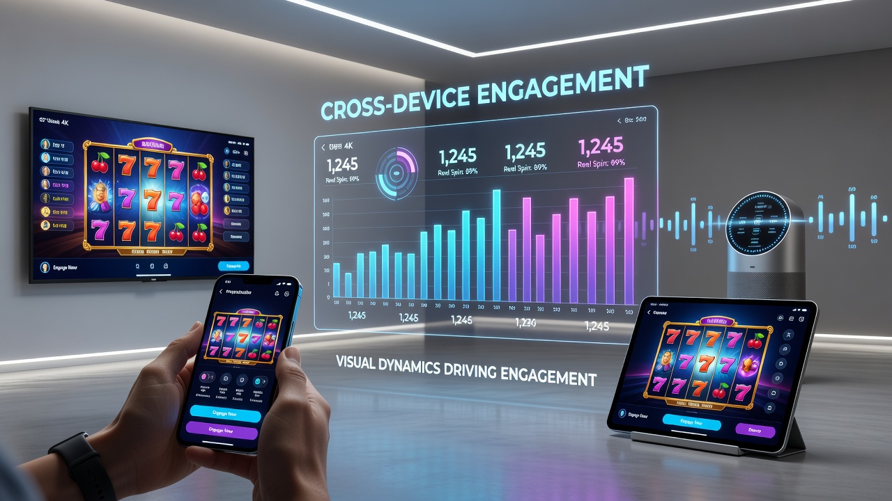 Cross-device interface comparison illustrating visual continuity in draw and reel mechanics